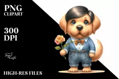 Sublimation Labrador Retriever Funny Haircut Clipart Product Image 1