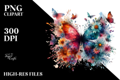 Colorful Grungy Flower PNG Product Image 2