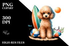 Poodle Surfing Ball Clipart Product Image 2