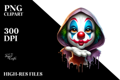 Goofy Clown Ghost with Hoodie, Transparent PNG Product Image 2