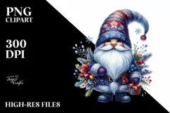 Detailed Vibrant Winter Gnome PNG Product Image 1