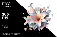 Shiny Lily with Golden Insertions PNG Product Image 1