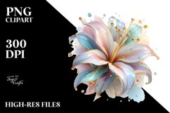 Shiny Lily with Golden Insertions PNG Product Image 1