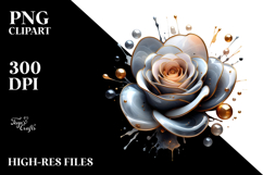 Glossy Rose in Material, PNG Product Image 2