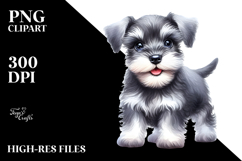 Happy Baby Miniature Schnauzer PNG Product Image 2