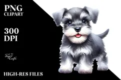 Happy Baby Miniature Schnauzer PNG Product Image 2