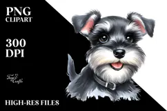 Happy Baby Miniature Schnauzer PNG Product Image 2