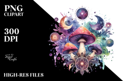 splashy,centered Mystical Mushroom Tarot PNG Product Image 2