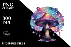 splashy,centered Mystical Mushroom Tarot PNG Product Image 2