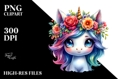 Cute Unicorn Playing PNG Product Image 2