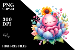 Sleeping Octopus Illustration Product Image 2