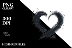 Simple Paintbrush Style Heart, PNG Product Image 2