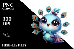 Excited Peacock Clipart Product Image 2