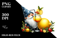 Whimsical Gnome Drinking Cocktail PNG Product Image 2