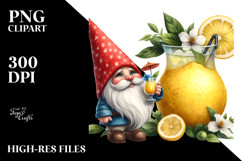 Whimsical Gnome Cocktail Summer Clothes PNG Product Image 2