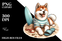 Akita Surf Slipper Clipart Product Image 2