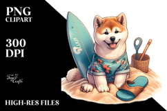 Akita Surf Slipper Clipart Product Image 2