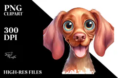 Cute Vizsla Watercolor PNG Product Image 2