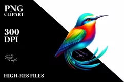 Colorfull Vibrant Bird Watercolor Wimsical Product Image 3