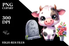 cute Baby Cow Vibrant | Clipart Product Image 2