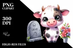 cute Baby Cow Vibrant | Clipart Product Image 3