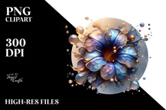Glossy Petunia in Material, PNG Product Image 2