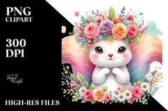 Colorful Squirrel Flower Crown | Clipart Product Image 2