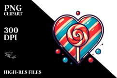 Retro Heart, Transparent PNG Product Image 2