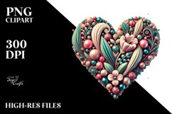 Retro Heart, Transparent PNG Product Image 2