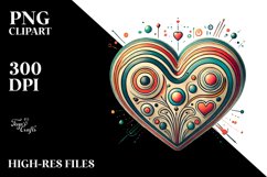 Retro Heart, Transparent PNG Product Image 2