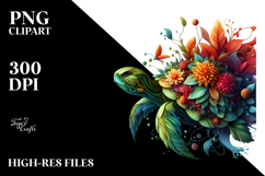 Vibrant Abstract Turtle PNG Product Image 2