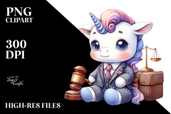Baby Unicorn Cartoon Lawyer | Clipart Product Image 2