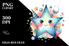 Very Simple Smiling Star PNG Product Image 2