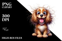 Cute Funny Cocker Spaniel Watercolor Clipart Product Image 3