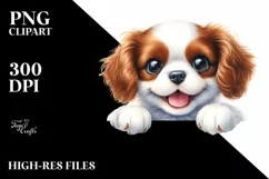 Funny Baby Cavalier King Charles Spaniel | Clipart Product Image 3