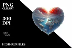 Digital Painting Heart, Transparent PNG Product Image 2
