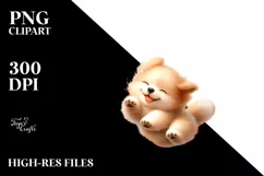 Colorful Cute Dog Tumbling Watercolor Product Image 3