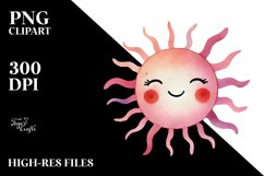 Very Simple Pinkish Whimsical Sun PNG Product Image 2