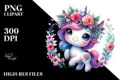 Cute Baby Unicorn Dancing PNG Product Image 2