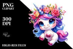Cute Baby Unicorn Dancing PNG Product Image 2