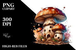 Detailed Stained Mushroom PNG Product Image 2