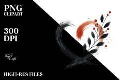 Simple Paintbrush Style Heart PNG Product Image 2
