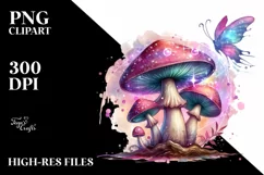 Detailed Glossy Mushroom, High-Res PNG Product Image 1