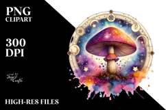 Vibrant Magical Celestial Mushroom PNG Product Image 2