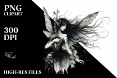 Whimsical Gothic Fairy Design, High-Quality PNG Product Image 3