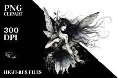 Whimsical Gothic Fairy Design, High-Quality PNG Product Image 2