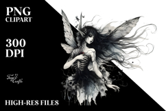 Whimsical Gothic Fairy Design, High-Quality PNG Product Image 2