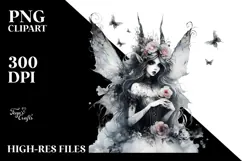 Whimsical Gothic Fairy Artwork, High-Res PNG Product Image 2