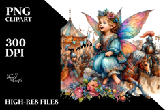 Colorful Baby Fairy with Medieval Festival, PNG Product Image 2