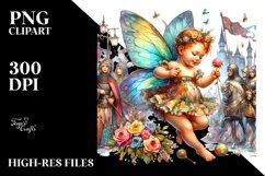 Colorful Baby Fairy with Medieval Festival, PNG Product Image 3